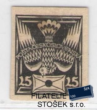 ČSR I známky 149 Zt - Černotisk - Nahnědlý papír - KVP mastná nálepka