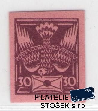 ČSR I známky 150 Zt - Růžový papír