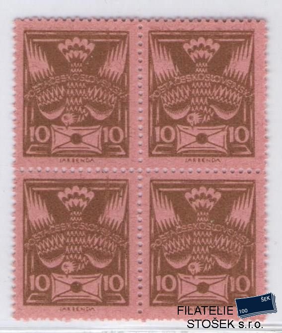 ČSR I známky 146 Zt - 4 Blok - Růžový papír - 14