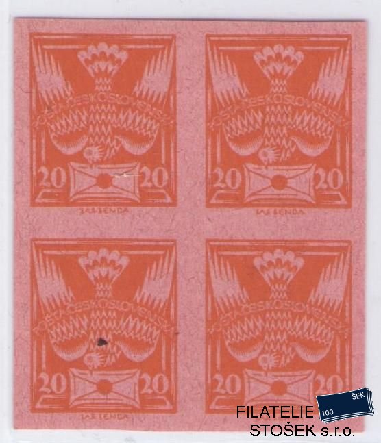 ČSR I známky 148 Zt - 4 Blok - Růžový papír