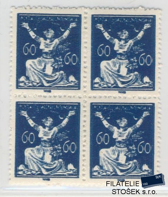 ČSR I známky 157 Dvojitý tisk - 4 Blok