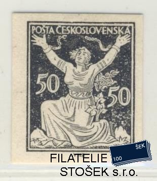 ČSR I známky 155 Zt - Černotisk - Křídový  papír