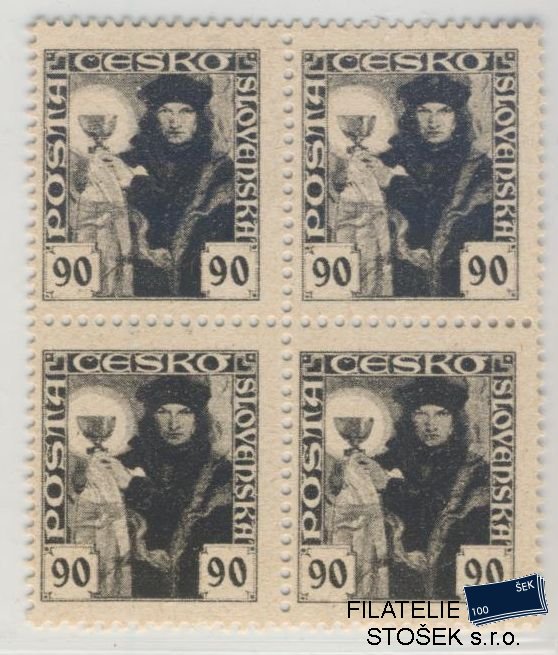 ČSR I známky 163 Zt - Nahnědlý papír - 4 Blok