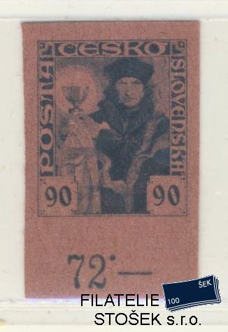 ČSR I známky 163 Zt - Zelenomodrý - Růžový papír - Počítadlo
