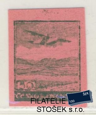 ČSR I známky L7 - Růžový papír
