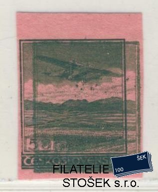 ČSR I známky L7 - Růžový papír - Násobný tisk