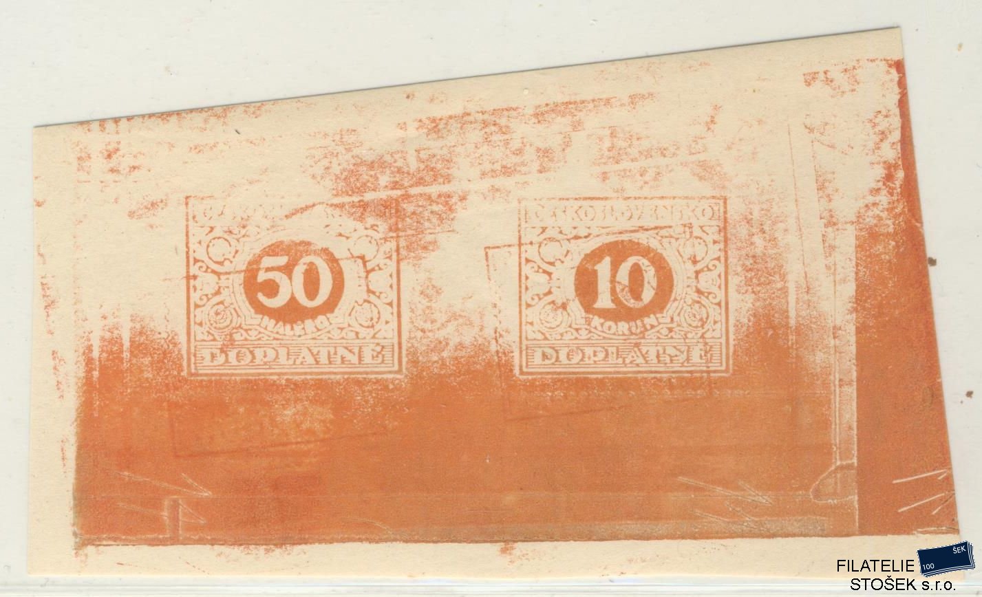 ČSR I známky DL56+60 ZT Oranžový - Papír s lepem - Neopracovaný