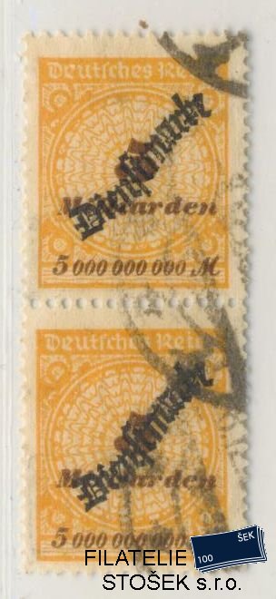Deutsches Reich známky  Mi D85 2 Páska
