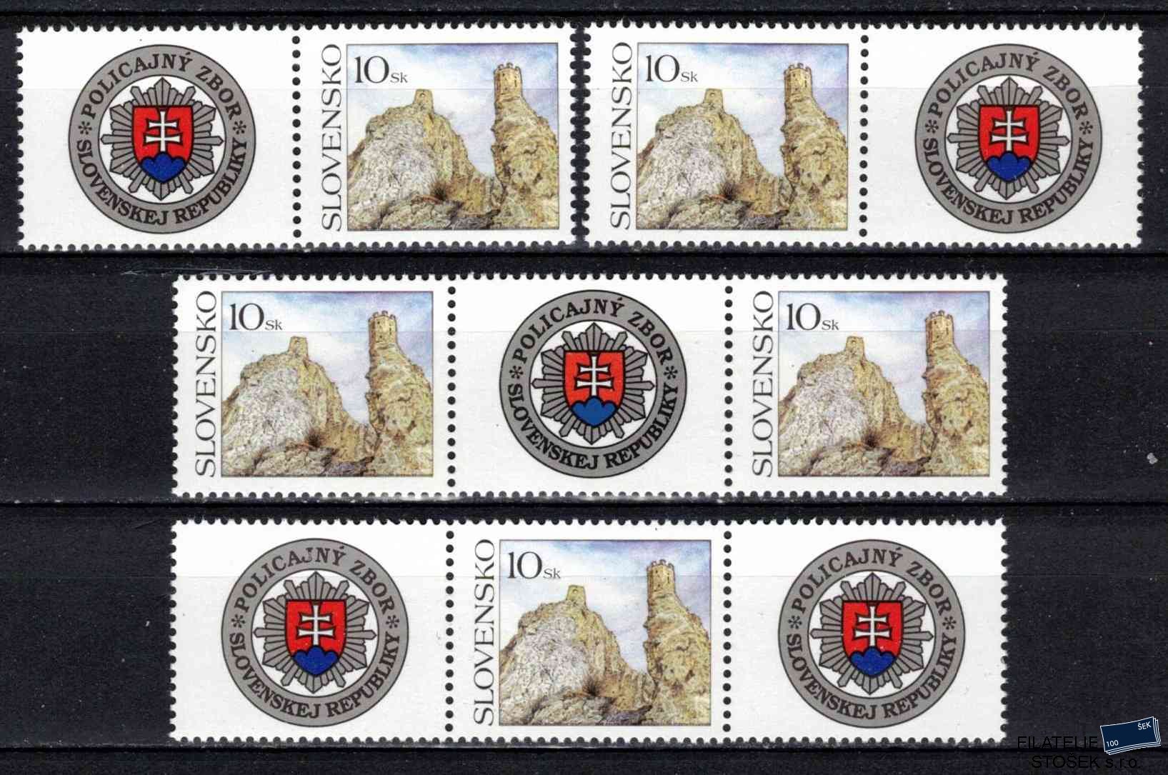 Slovensko známky 379 sestava známek