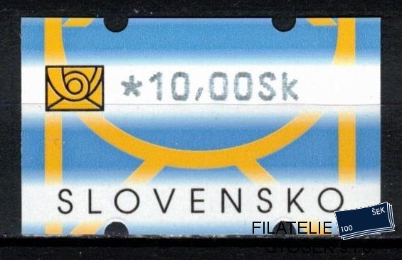Slovensko známky AT II hodnota 10 Sk světlý tisk