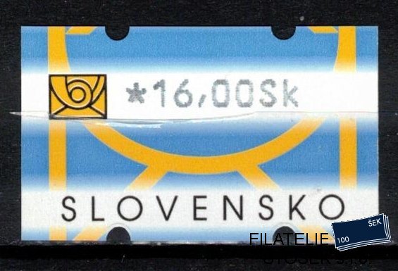 Slovensko známky AT II hodnota 16 Sk světlý tisk