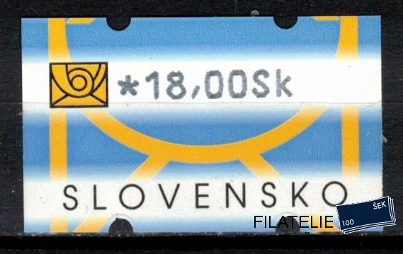 Slovensko známky AT II hodnota 18 Sk tmavý tisk