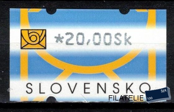 Slovensko známky AT II hodnota 20 Sk světlý tisk