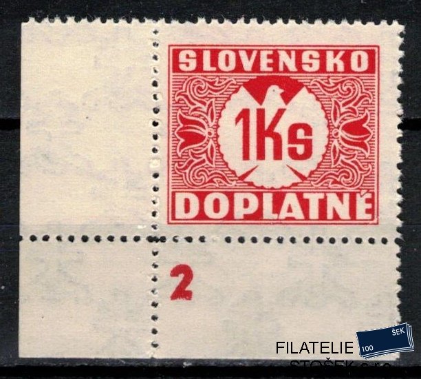 Slovenský štát známky DL 8Y Dč 2 Pr 1