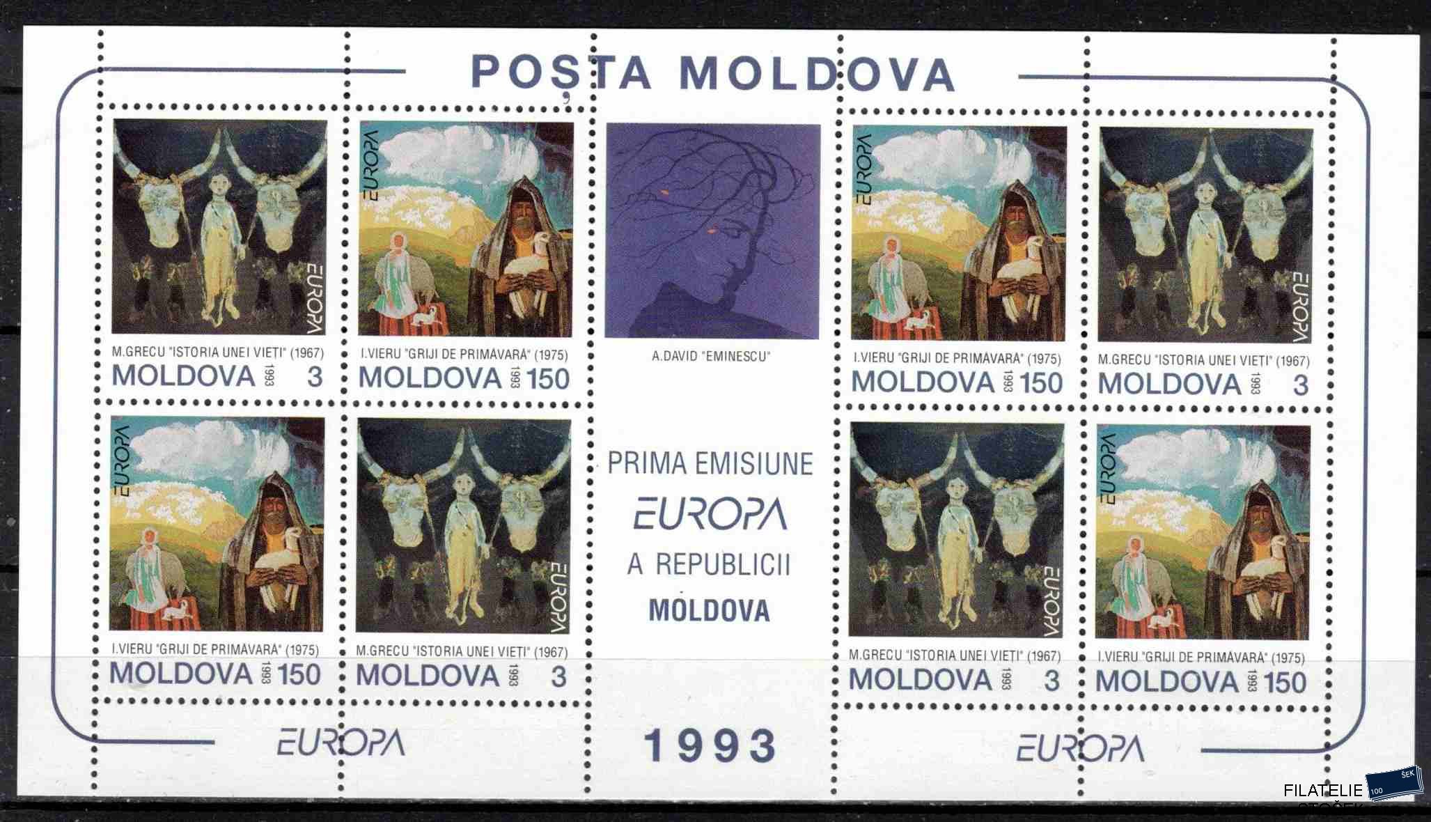 Moldavsko známky Mi 0094-5 Klb.