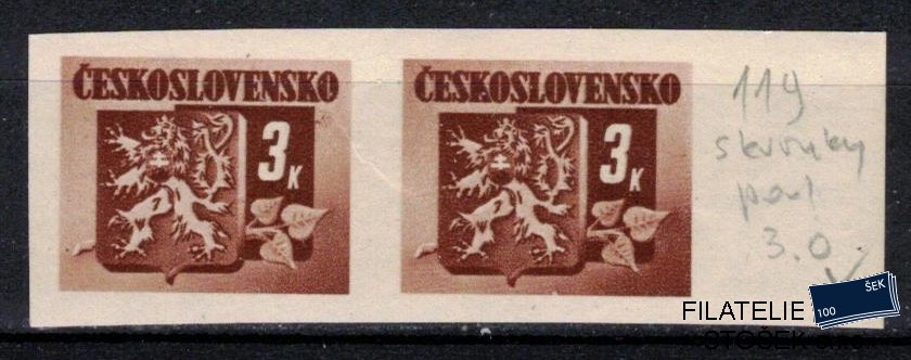 Československo známky 368 DV ZP 119 Dvoupáska