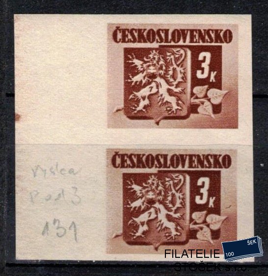 Československo známky 368 DV ZP 131 Dvoupáska