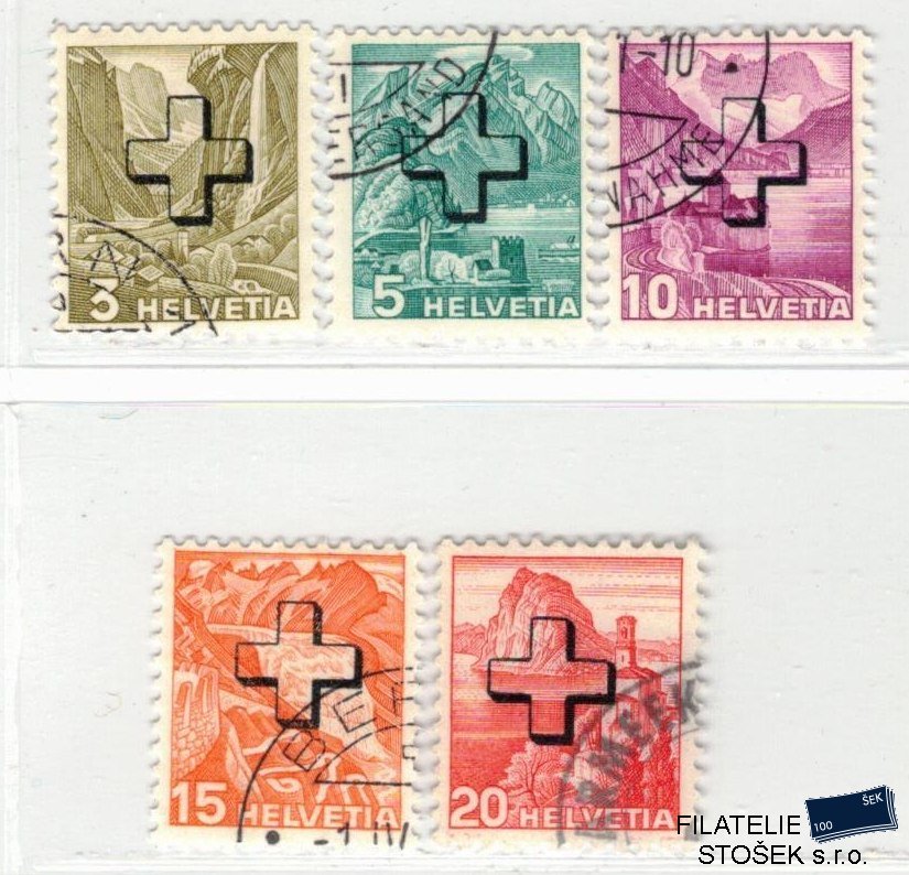 Švýcarsko známky Mi D 28 ex sestava známek