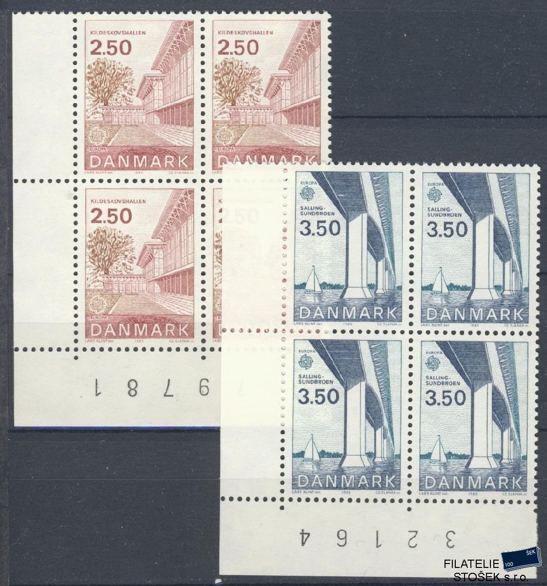 Dánsko známky Mi 780-81 4 Blok