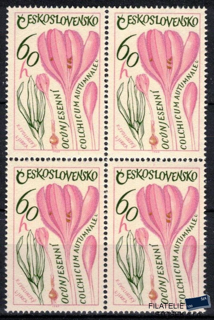 ČSSR známky 1490 Čtyřblok
