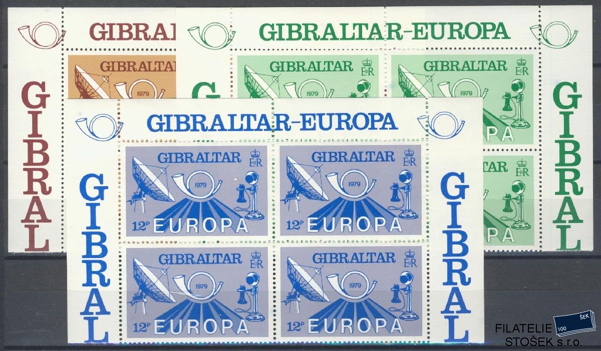 Gibraltar známky Mi 392-94 4 Blok