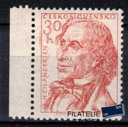 Československo známky 860 DV barevná skvrna u levého rámečku