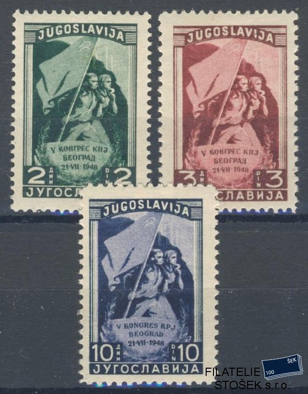 Jugoslávie známky Mi 542-44