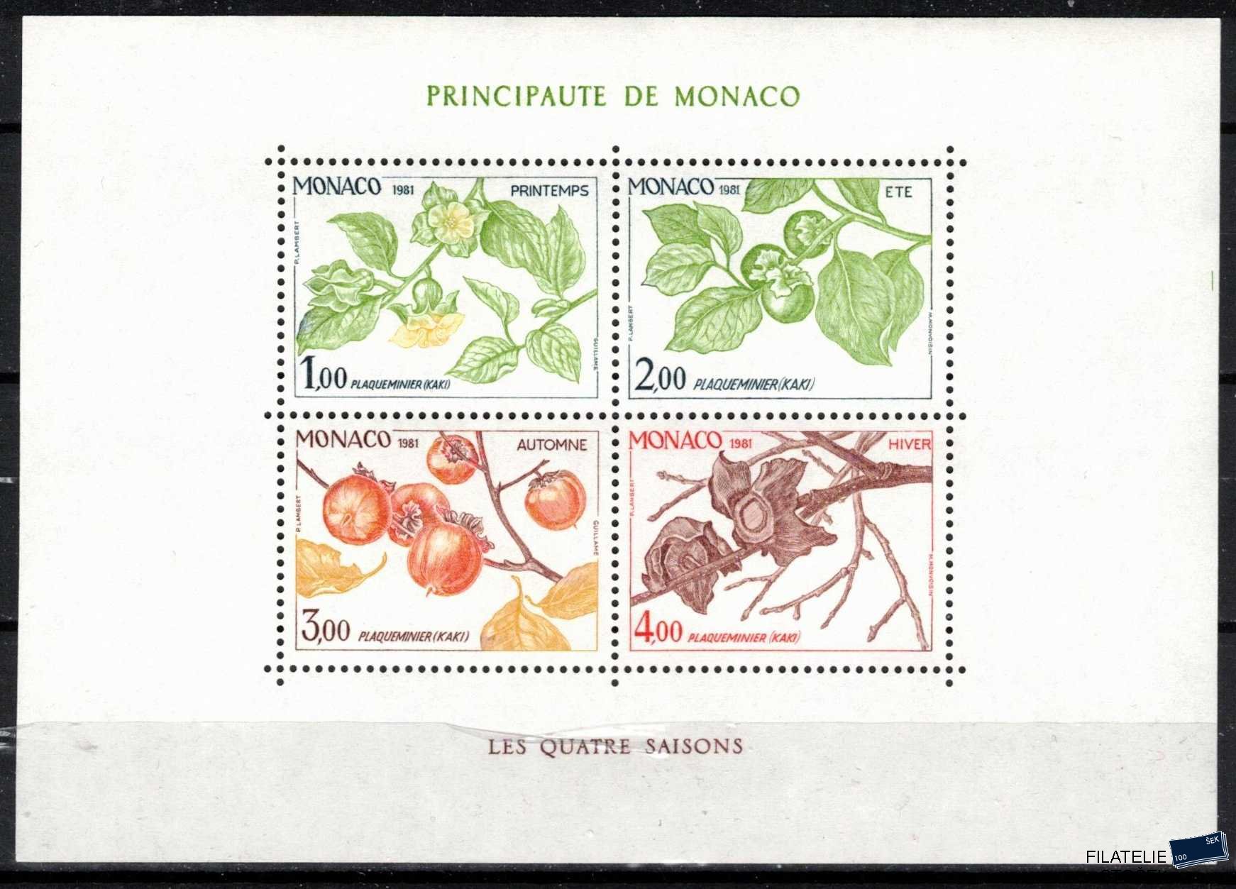 Monako známky Mi 1502-5 - Bl.18