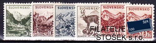Slovensko známky 47-51+51D