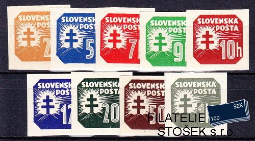 Slovensko známky NV 10-21 bez průsvitky