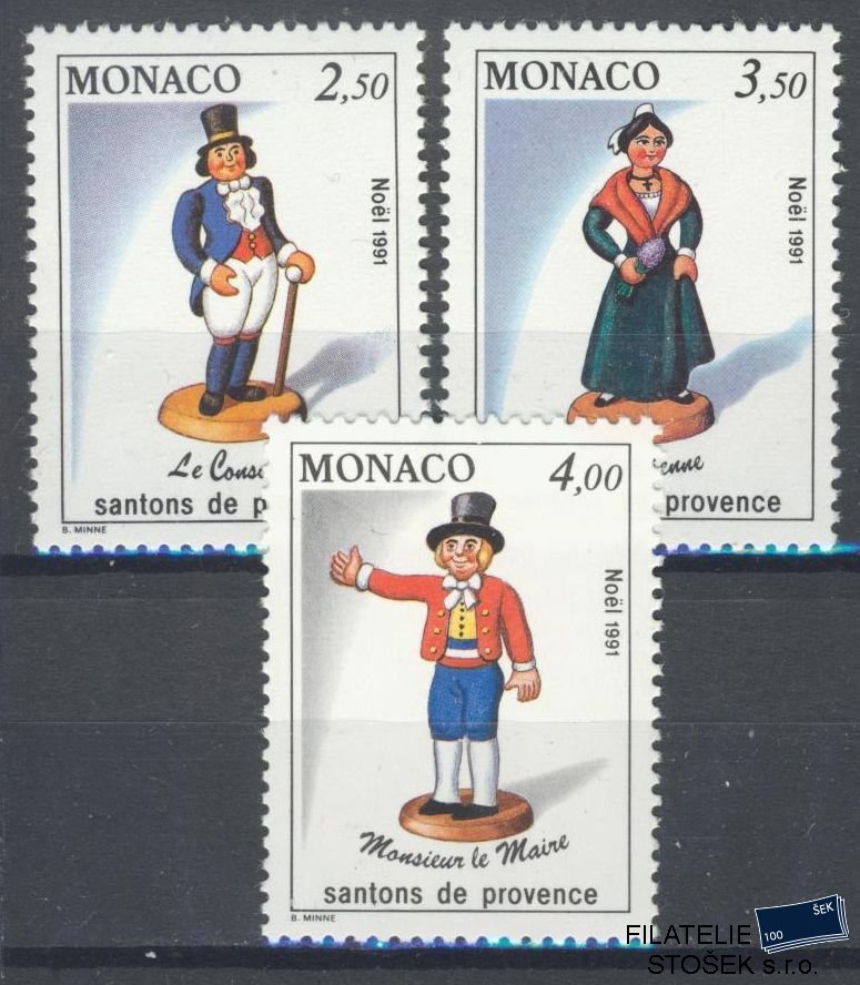 Monako známky Mi 2035-37