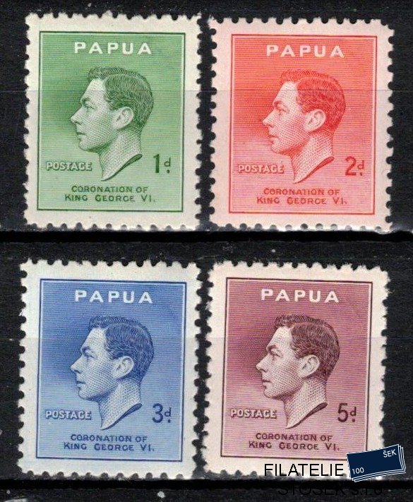 Papua známky 1937 Coronation