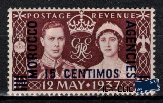 Anglie-Brit. pošta v Maroku známky 1937 Coronation