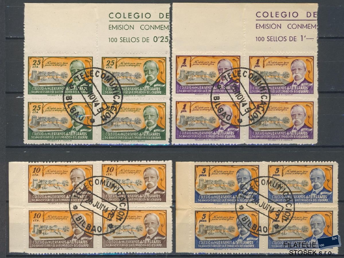 Španělsko známky - Huerfanos de telegrafos 1944 - Bilbao