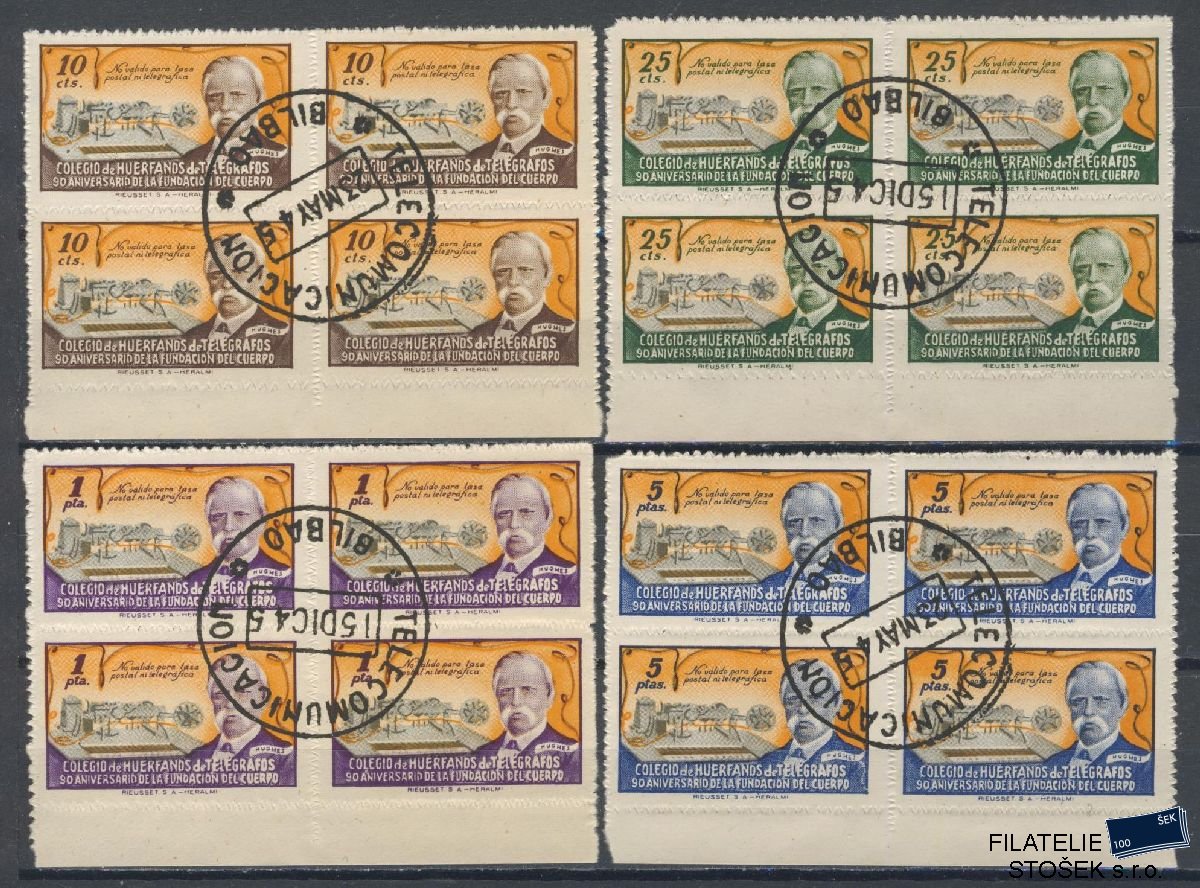 Španělsko známky - Huerfanos de telegrafos 1944 - Bilbao