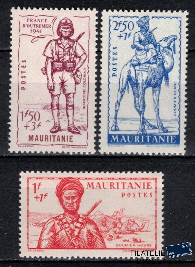 Mauritanie známky 1941 Défense de l´Empire