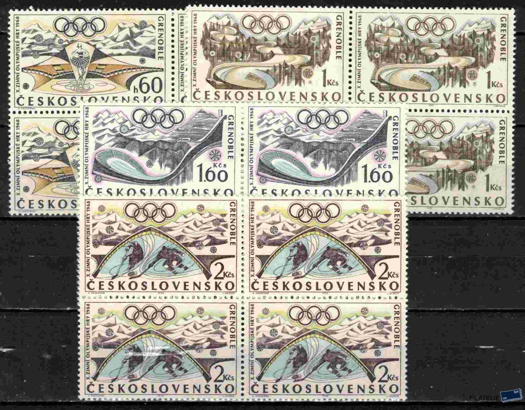 ČSSR známky 1656-9 Čtyřbloky