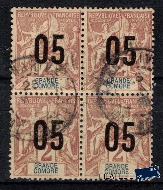 Grande Comore známky Yv 20 Čtyřblok