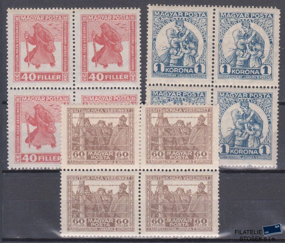 Maďarsko známky Mi 312-14 4 Blok 1x Kz