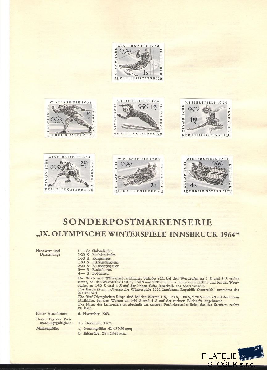 Rakousko známky Černotisky Mi 1136-42