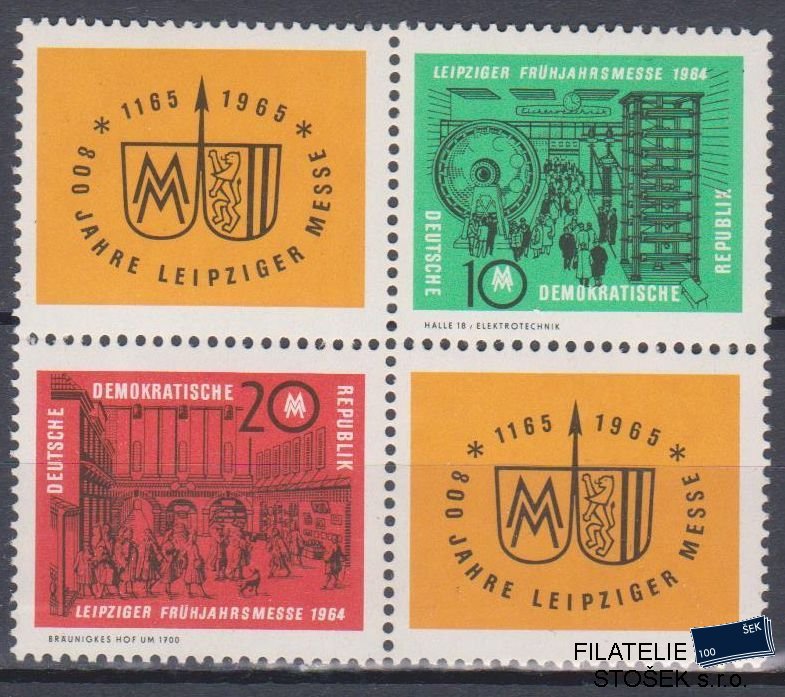 NDR známky Mi 1012-13 4 Blok
