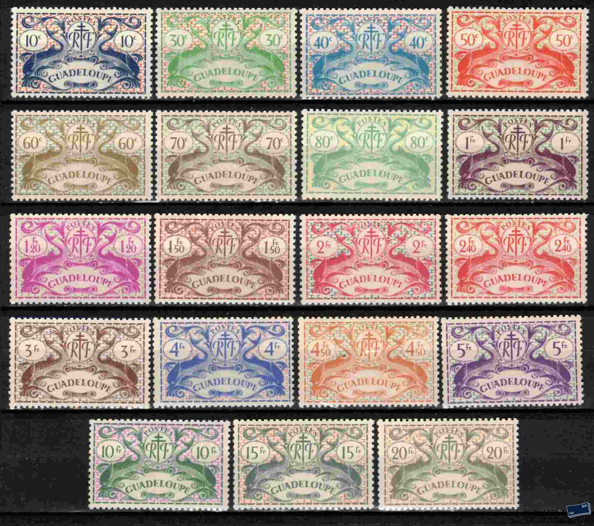 Guadeloupe známky 1941 Londres