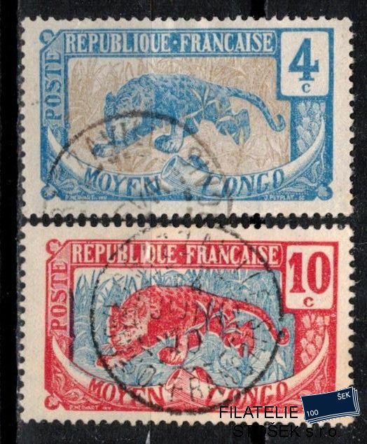 Congo známky Yv 50+52 sestava známek