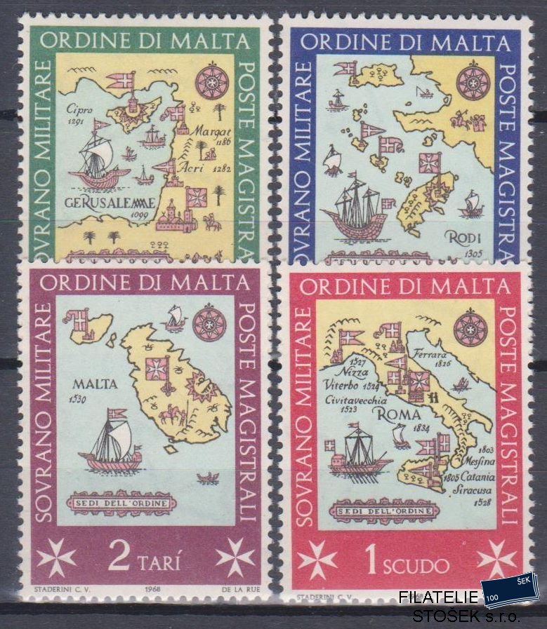 Řád Maltézských rytířů známky Sassone 23-26