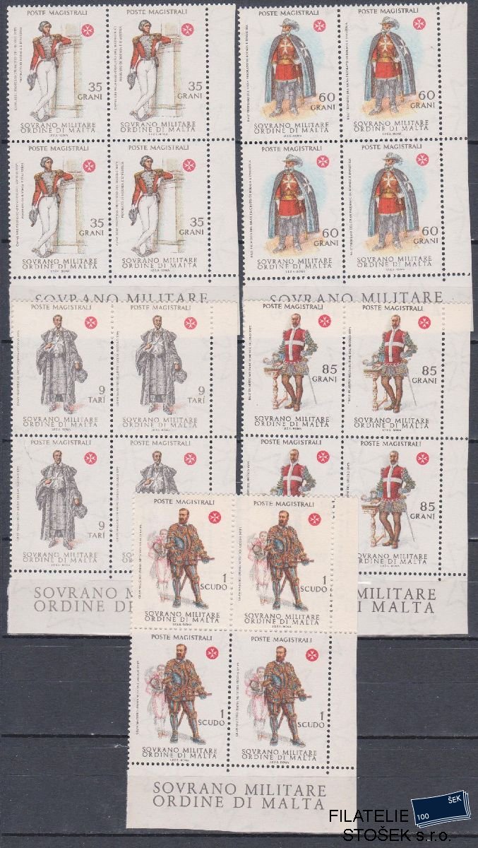 Řád Maltézských rytířů známky Sassone 163-67 4 Blok