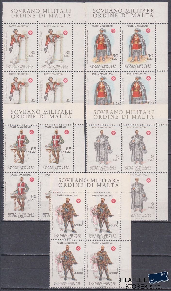 Řád Maltézských rytířů známky Sassone 163-67 4 Blok