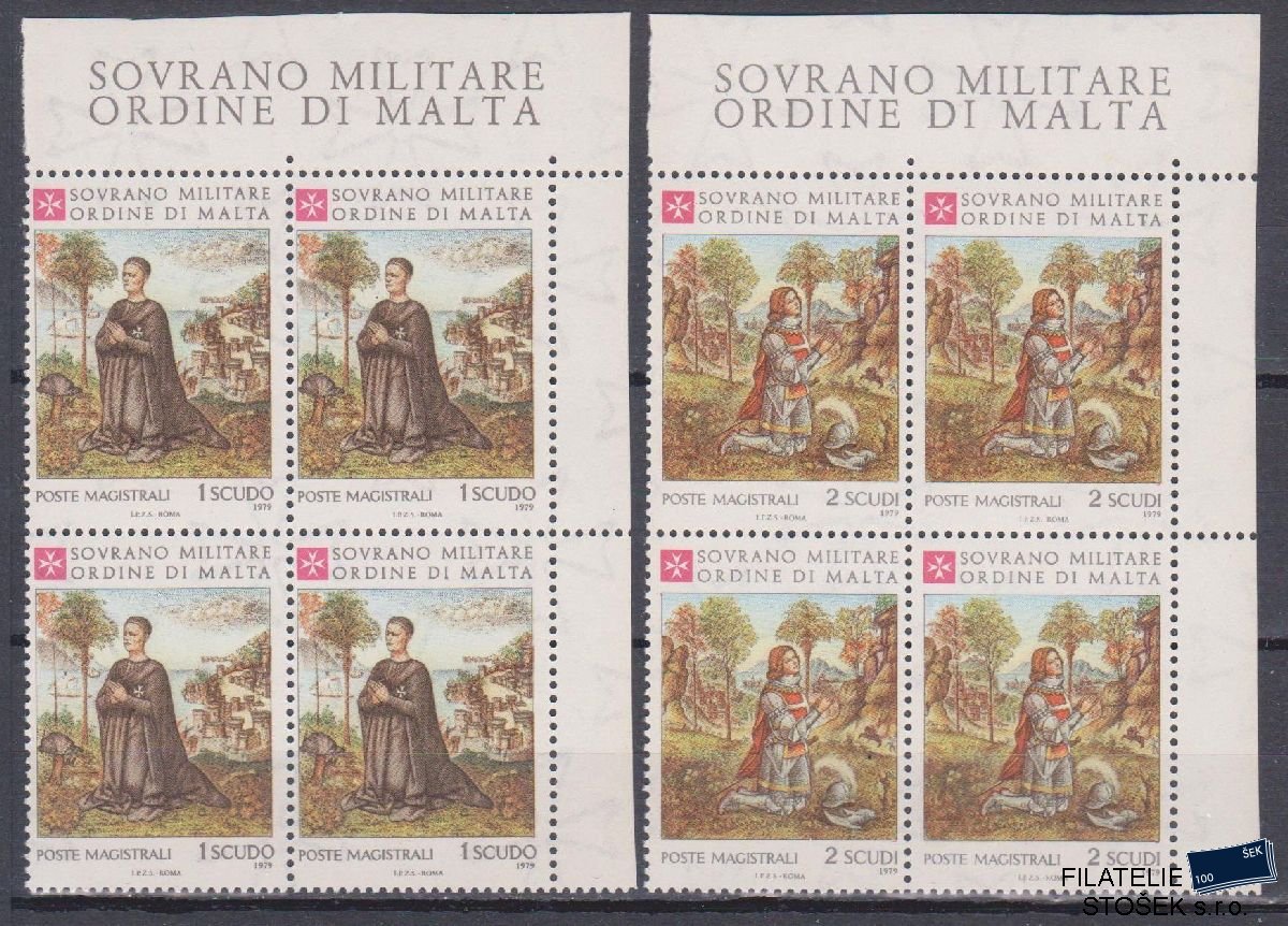 Řád Maltézských rytířů známky Sassone 173-74 4 Blok