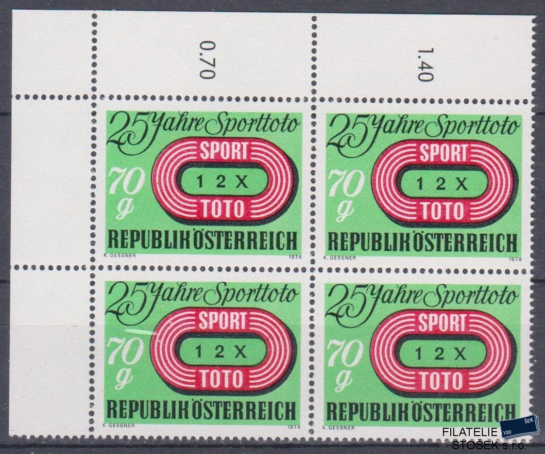 Rakousko známky Mi 1468 4 Blok