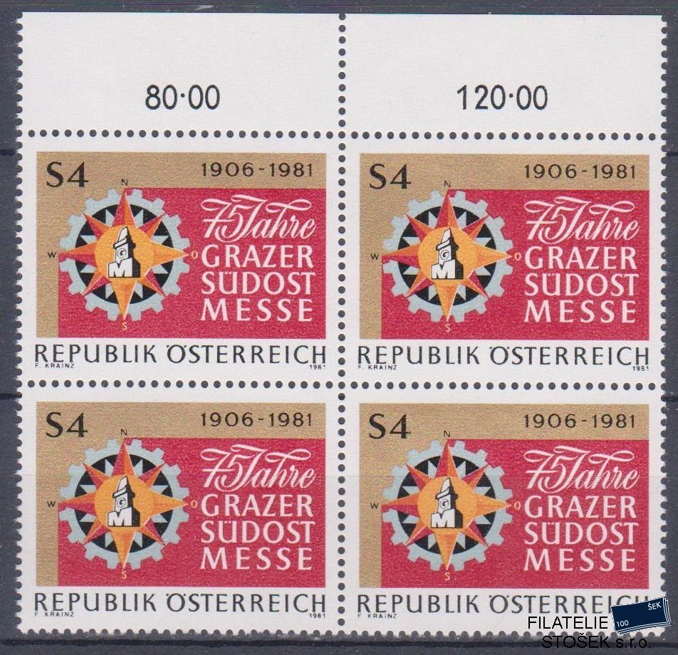 Rakousko známky Mi 1682 4 Blok