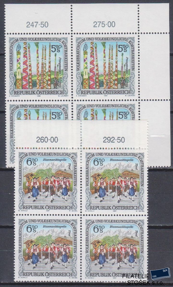 Rakousko známky Mi 2191-92 4 Blok
